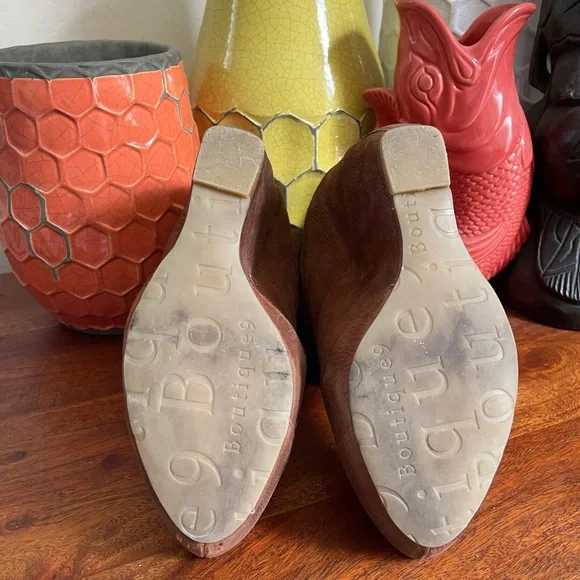 Anthropologie Suede “Carapace” Platform Wedge Ankle Booties - Picture 5 of 9